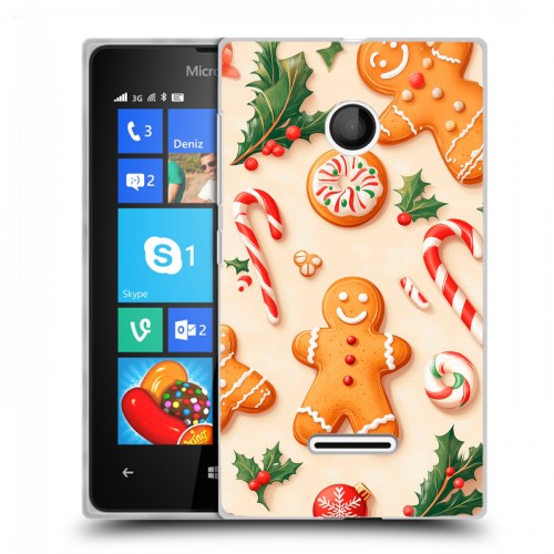 Дизайнерский пластиковый чехол для Microsoft Lumia 435 Новый год