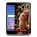 Дизайнерский пластиковый чехол для Huawei Y3 (2017) Новый год