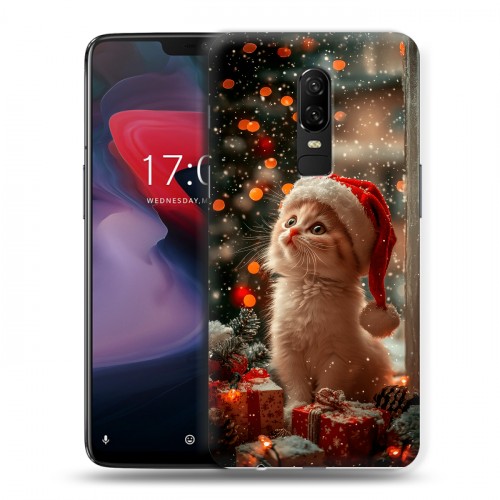 Дизайнерский пластиковый чехол для OnePlus 6 Новый год
