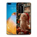 Дизайнерский пластиковый чехол для Huawei P40 Pro Новый год