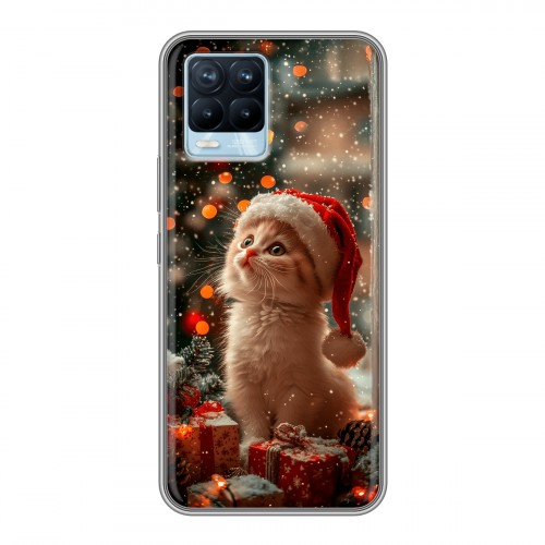 Дизайнерский силиконовый чехол для Realme 8 Новый год
