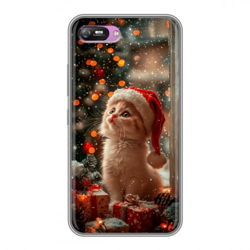 Дизайнерский силиконовый с усиленными углами чехол для Itel A25 Новый год