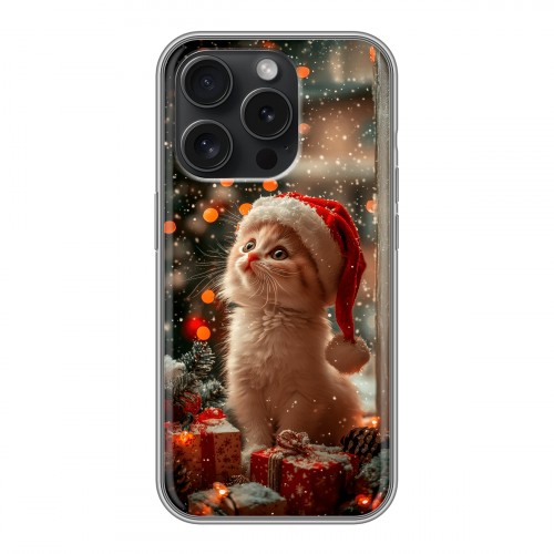 Дизайнерский силиконовый чехол для Iphone 15 Pro Новый год