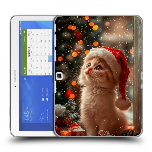 Дизайнерский силиконовый чехол для Samsung Galaxy Tab 4 10.1 Новый год