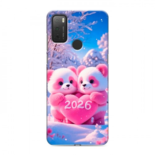 Дизайнерский силиконовый чехол для Alcatel 3L (2021) Новый год