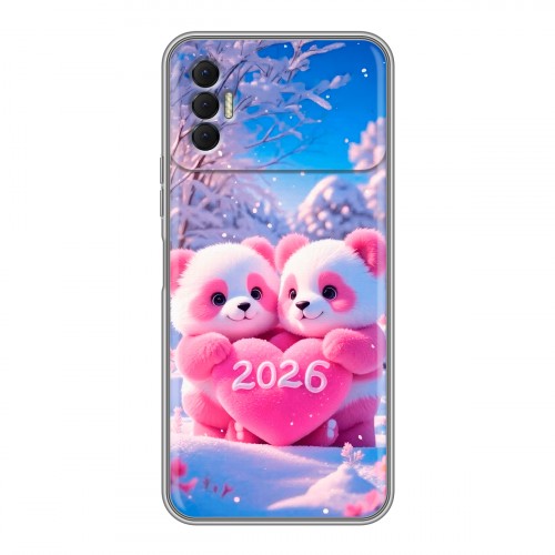 Дизайнерский силиконовый чехол для Tecno Spark 8P Новый год