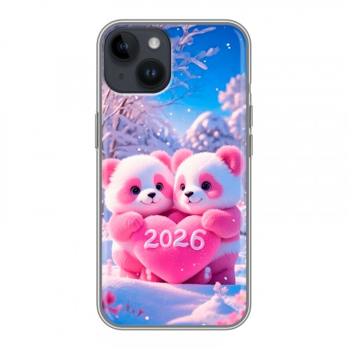 Дизайнерский силиконовый чехол для Iphone 14 Новый год