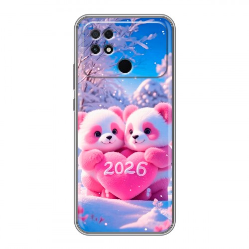 Дизайнерский силиконовый чехол для Xiaomi Poco C40 Новый год