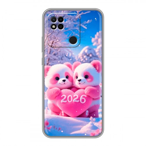 Дизайнерский силиконовый чехол для Xiaomi Redmi 10A Новый год