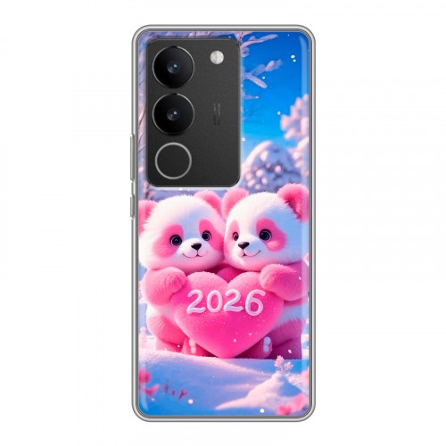 Дизайнерский силиконовый с усиленными углами чехол для Vivo V29 Новый год