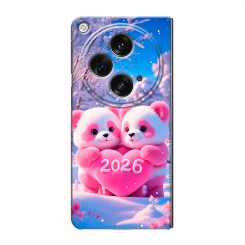 Дизайнерский пластиковый чехол для OPPO Find N3 Новый год