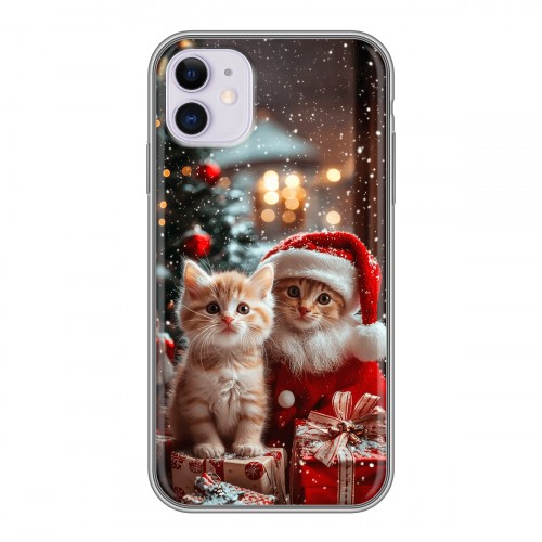 Дизайнерский силиконовый чехол для Iphone 11 Новый год