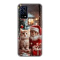 Дизайнерский силиконовый с усиленными углами чехол для OPPO A55 Новый год