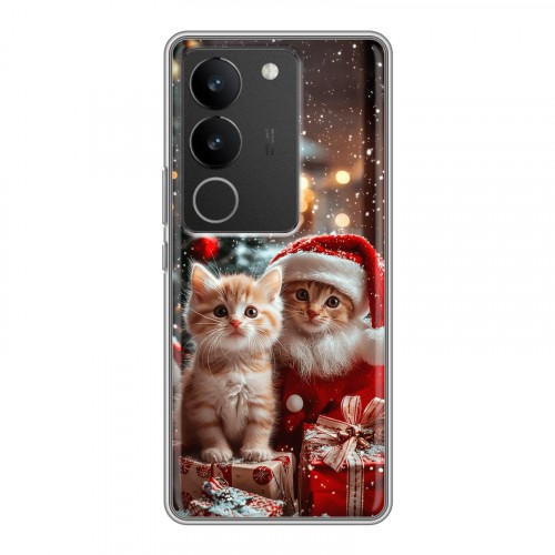 Дизайнерский силиконовый с усиленными углами чехол для Vivo V29 Новый год
