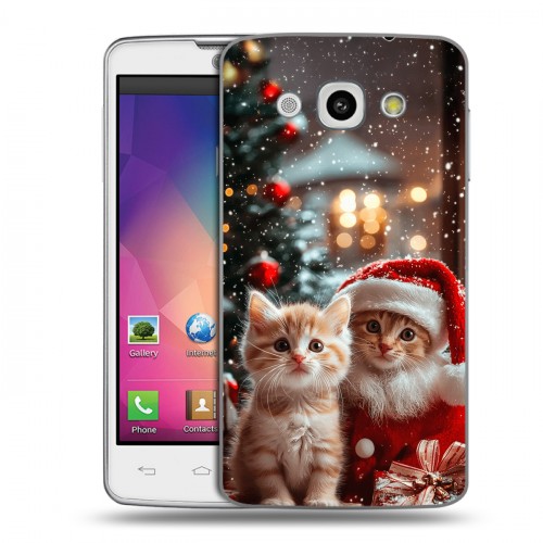 Дизайнерский пластиковый чехол для LG L60 Новый год