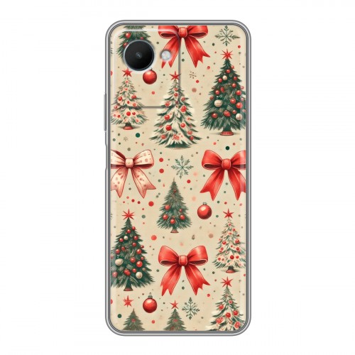 Дизайнерский силиконовый чехол для Realme C30s Новый год