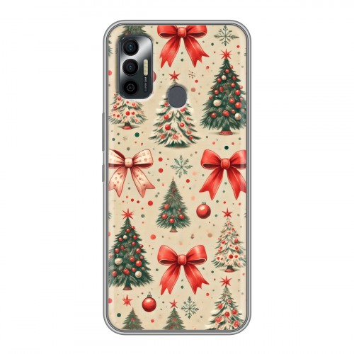 Дизайнерский силиконовый чехол для Tecno Spark 7 Новый год