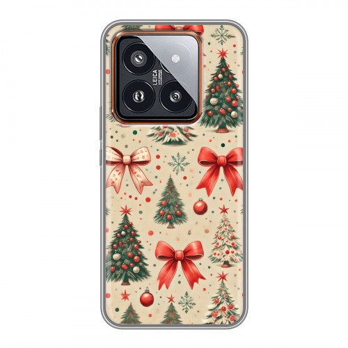 Дизайнерский силиконовый чехол для Xiaomi 14 Pro Новый год