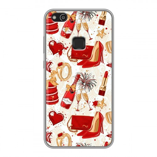 Дизайнерский силиконовый чехол для Huawei P10 Lite Новый год