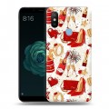 Дизайнерский силиконовый чехол для Xiaomi Mi A2 Новый год