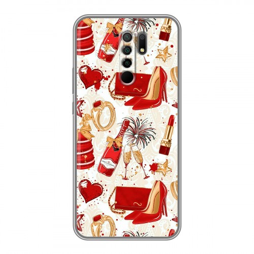 Дизайнерский силиконовый чехол для Xiaomi RedMi 9 Новый год