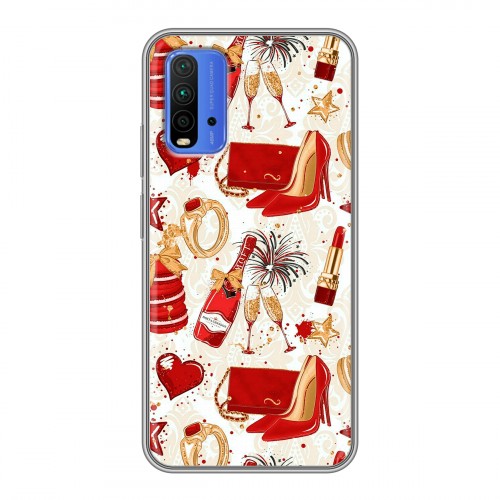 Дизайнерский силиконовый чехол для Xiaomi RedMi 9T Новый год
