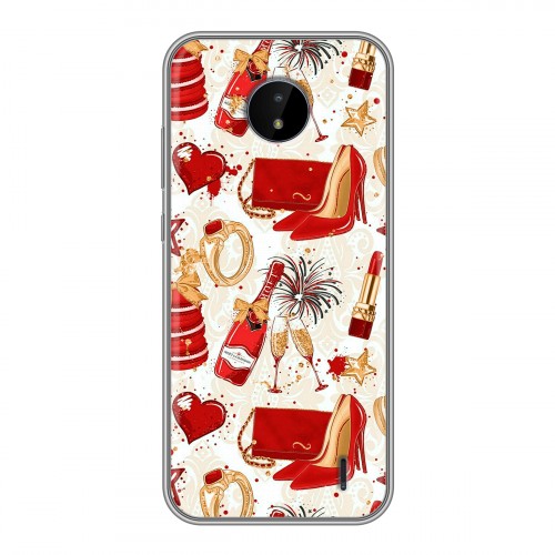 Дизайнерский силиконовый чехол для Nokia C20 Новый год