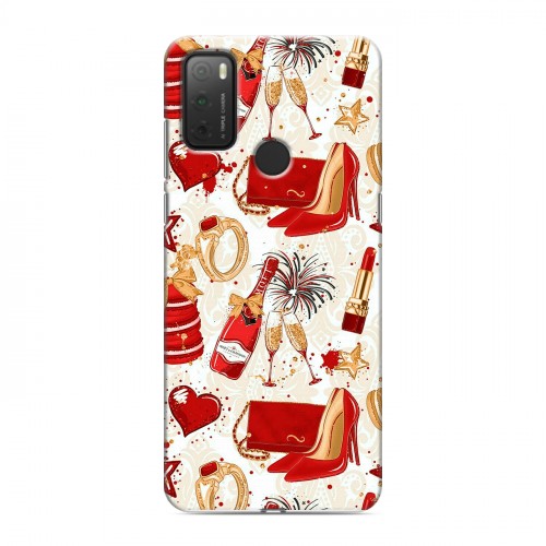 Дизайнерский силиконовый чехол для Alcatel 3L (2021) Новый год