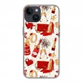 Дизайнерский силиконовый чехол для Iphone 14 Новый год