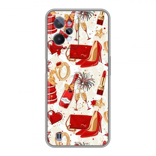 Дизайнерский силиконовый чехол для Realme C31 Новый год