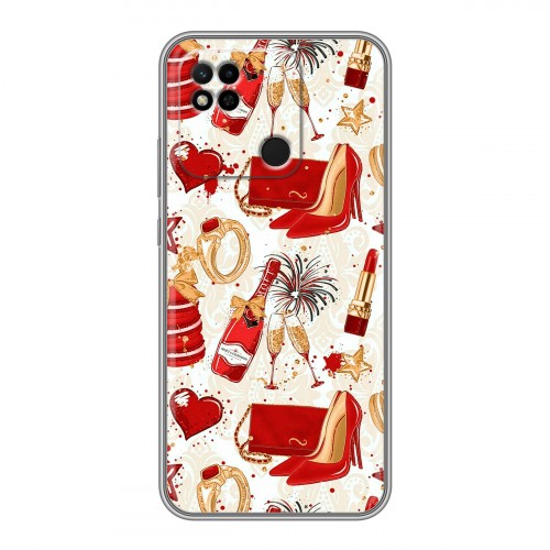 Дизайнерский силиконовый чехол для Xiaomi Redmi 10A Новый год