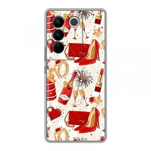 Дизайнерский силиконовый чехол для Vivo V27 Новый год
