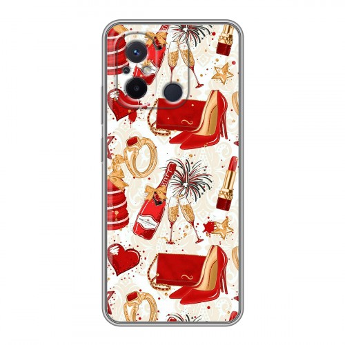 Дизайнерский силиконовый чехол для Xiaomi RedMi 12C Новый год