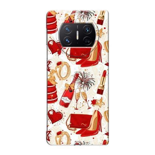 Дизайнерский пластиковый чехол для Huawei Mate X3 Новый год