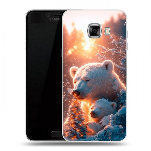 Дизайнерский пластиковый чехол для Samsung Galaxy C5 Новый год