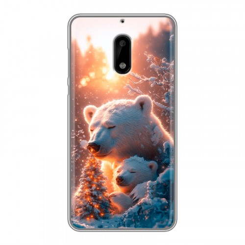 Дизайнерский пластиковый чехол для Nokia 6 Новый год