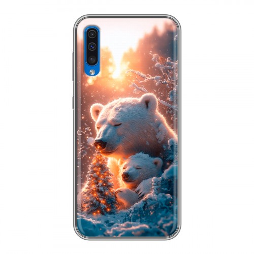 Дизайнерский силиконовый чехол для Samsung Galaxy A50 Новый год