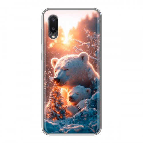 Дизайнерский силиконовый чехол для Samsung Galaxy A02 Новый год