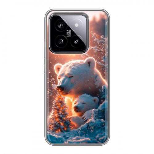 Дизайнерский силиконовый чехол для Xiaomi 14 Новый год
