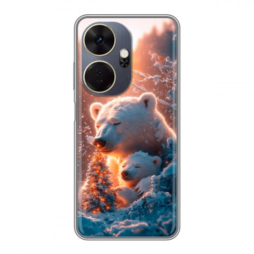 Дизайнерский силиконовый чехол для Itel P55 Plus Новый год