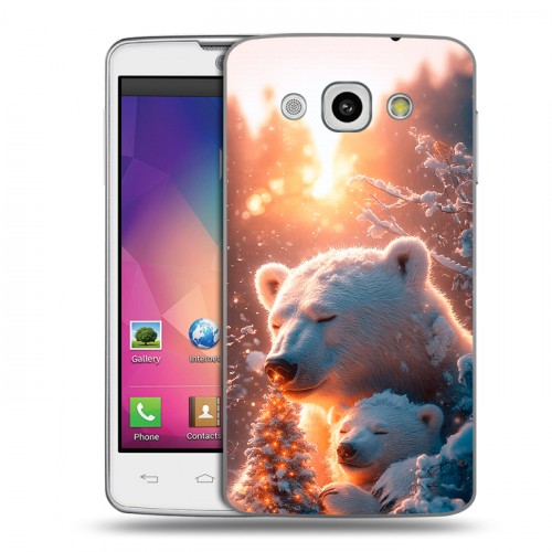 Дизайнерский пластиковый чехол для LG L60 Новый год