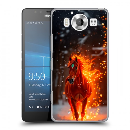 Дизайнерский пластиковый чехол для Microsoft Lumia 950 Новый год