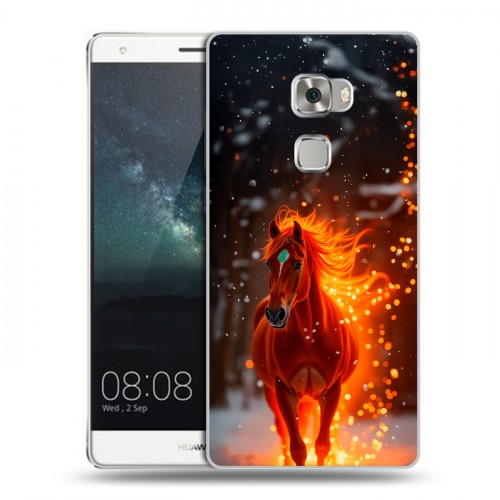 Дизайнерский пластиковый чехол для Huawei Mate S Новый год