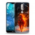 Дизайнерский пластиковый чехол для Nokia 7.1 Новый год