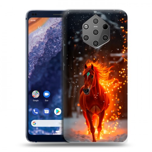 Дизайнерский пластиковый чехол для Nokia 9 PureView Новый год