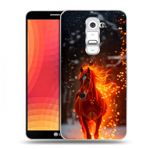 Дизайнерский пластиковый чехол для LG Optimus G2 Новый год