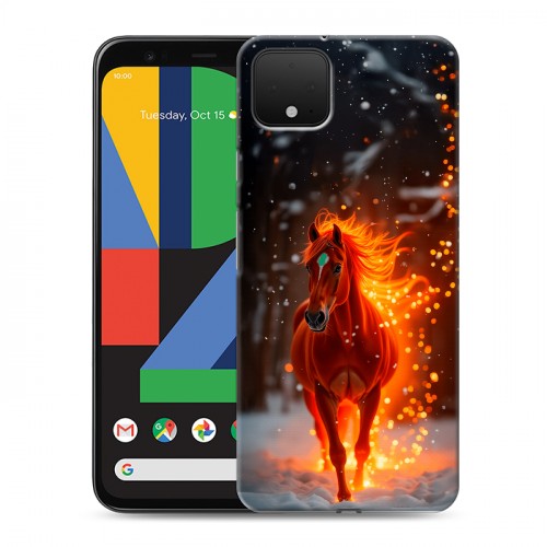 Дизайнерский пластиковый чехол для Google Pixel 4 Новый год