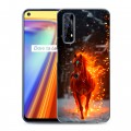 Дизайнерский силиконовый чехол для Realme 7 Новый год