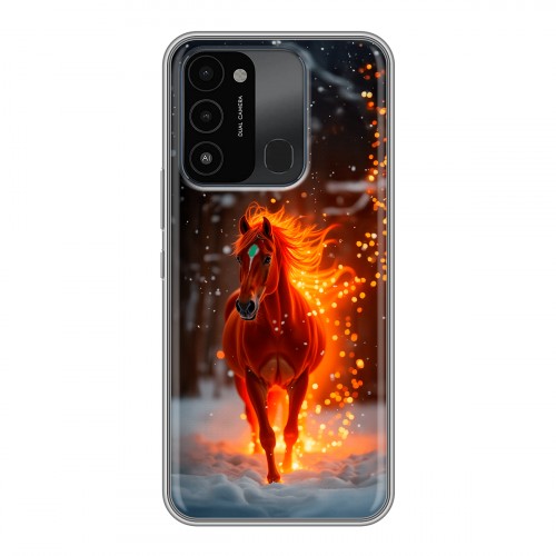 Дизайнерский силиконовый с усиленными углами чехол для Tecno Spark Go 2022 Новый год