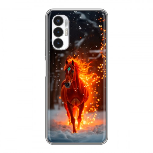 Дизайнерский силиконовый чехол для Tecno Pova 3 Новый год